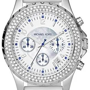 Michael Kors Silicone Watch with Blue stones. MK-5389 Michael Kors Dress MK5389 Wrist Watch for Women for sale  main image 4